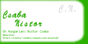 csaba nistor business card